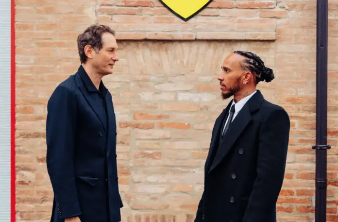 Elkann, Hamilton, Ferrari