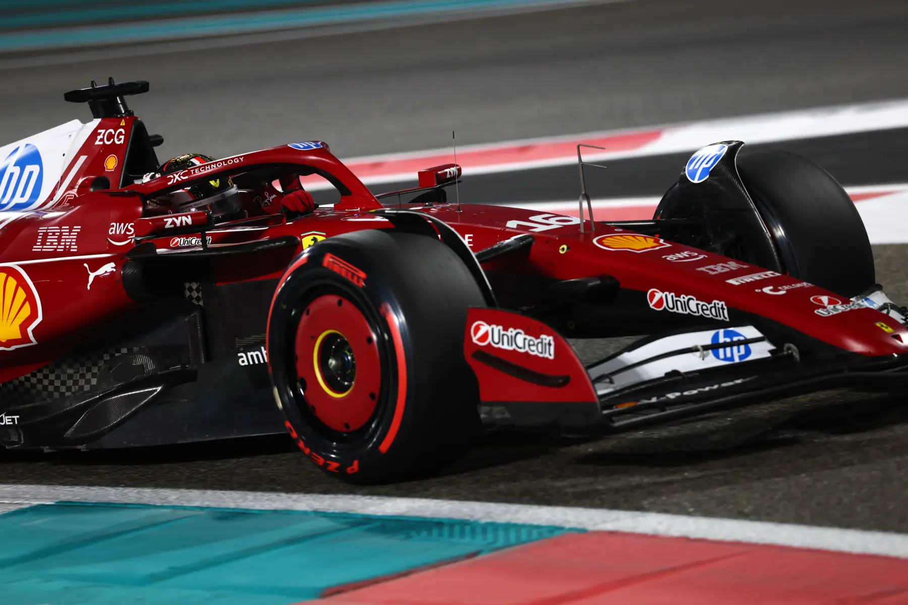 Leclerc, Ferrari, Pirelli