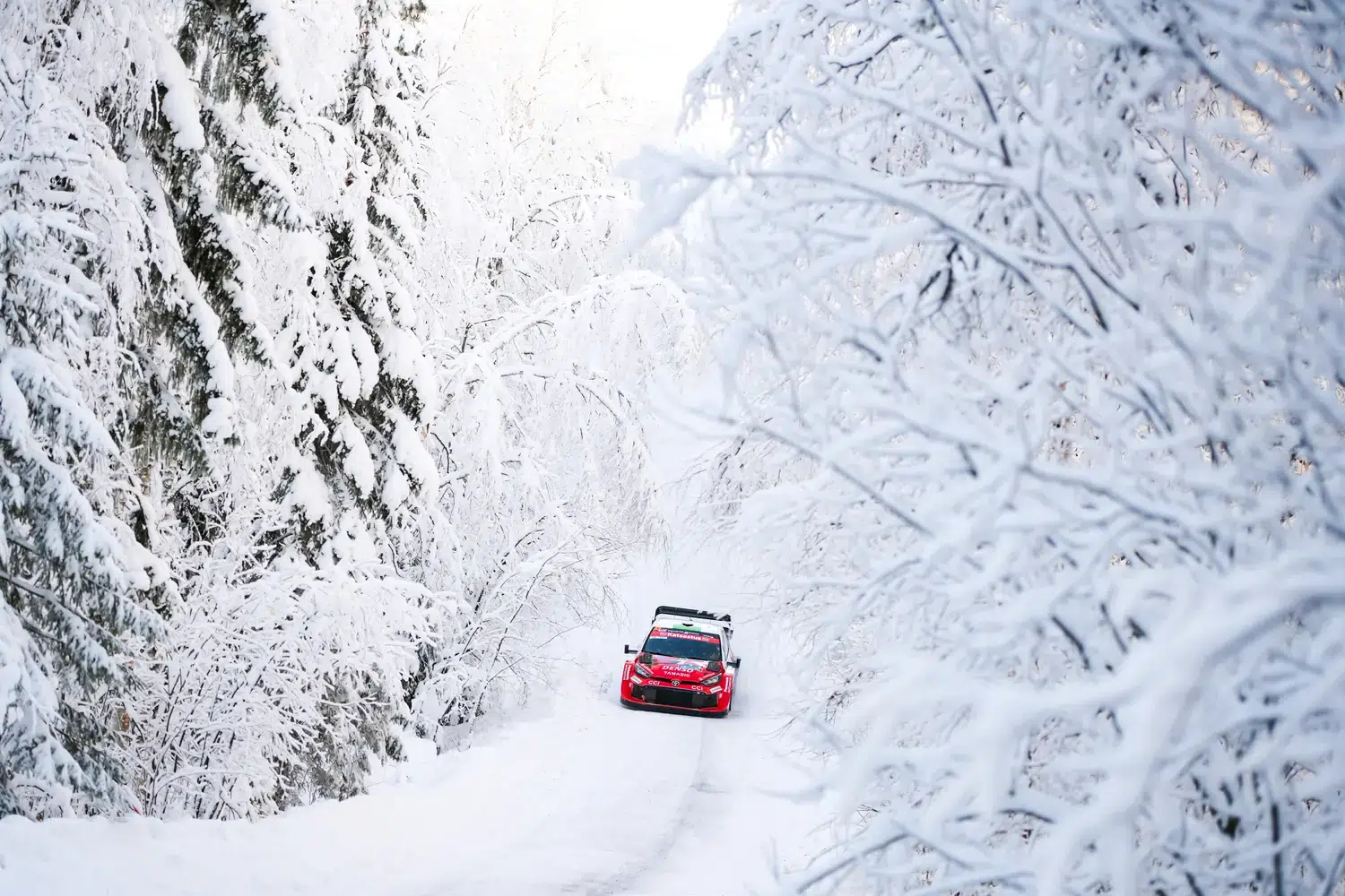 Evans repül a hóban, Lappi szoros csatában vezeti a finn értékelést a Lappföld Rallyn