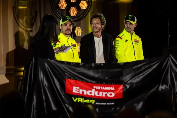VR46 bemutató, 2026, Valentino Rossi, Franco Morbidelli, Fabio Di Giannantonio