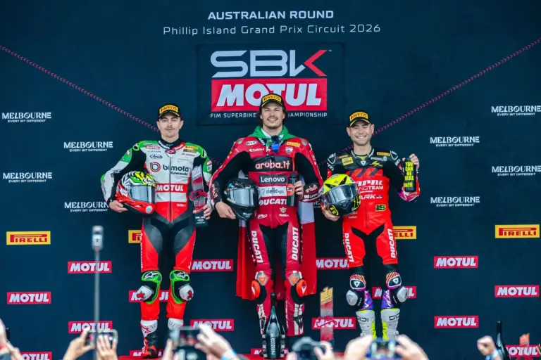 Axel Bassani, Nicolo Bulega. Álvaro Bautista, Phillip Island, 2026, vasárnap