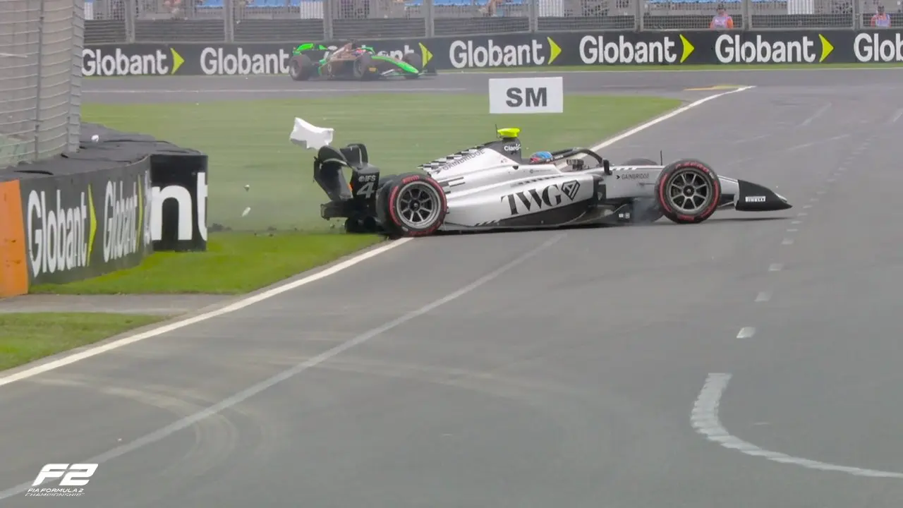 Balesettel kezdte F2-es pályafutását az IndyCar-sztár (videó)