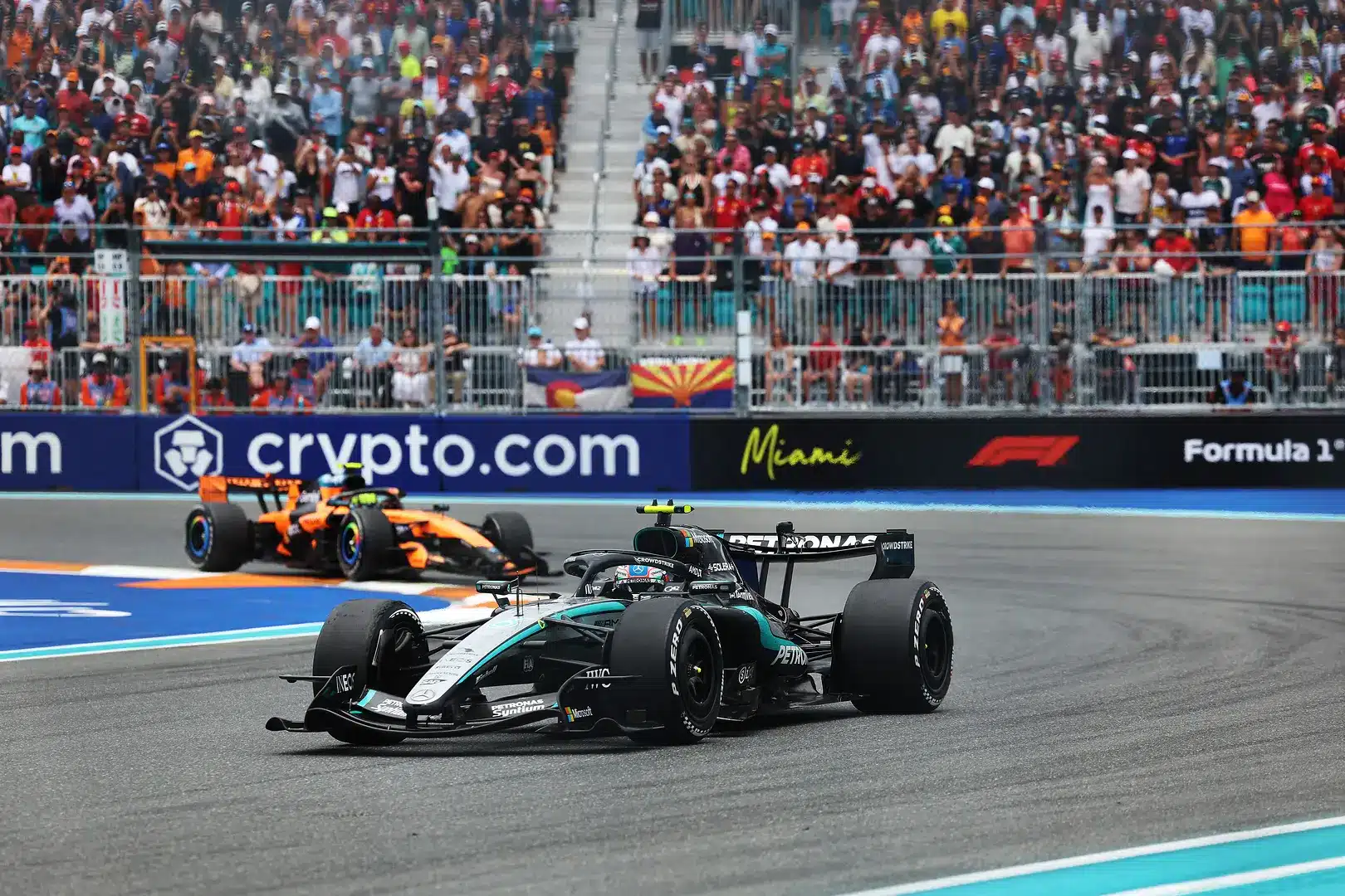 Antonelli, Mercedes, Norris, McLaren