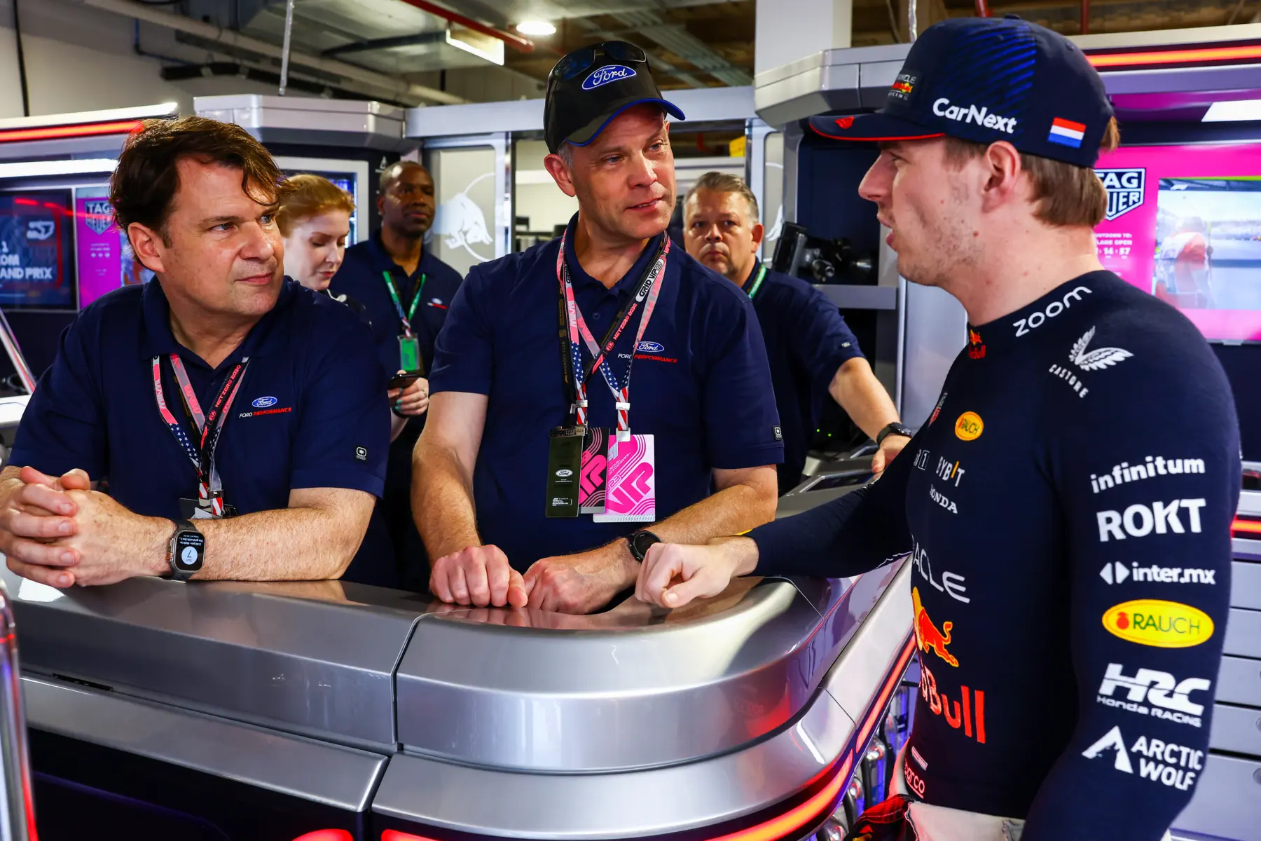 Jim Farley, Mark Rushbrook, Ford, Max Verstappen